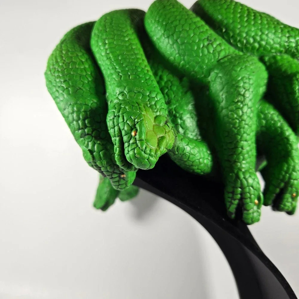 Medusa Snakes Head Cover Green Halloween Costume Rubies Mask‎ Illusions